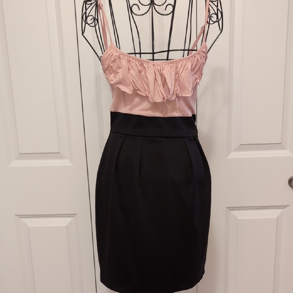 Forever 21 Pink and Black Dress/Pencil Skirt